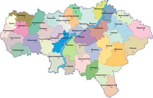 Карта: Саратовская область