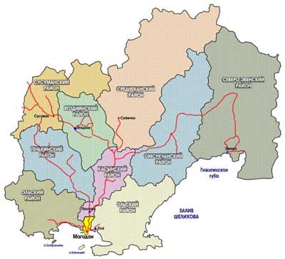 Карта: Магаданская область