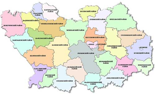 Карта: Пензенская область